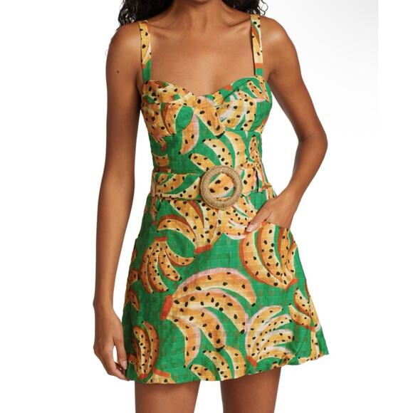 Farm Rio Raining Bananas Mini Dress – NWT – Size Small - Picture 2 of 8